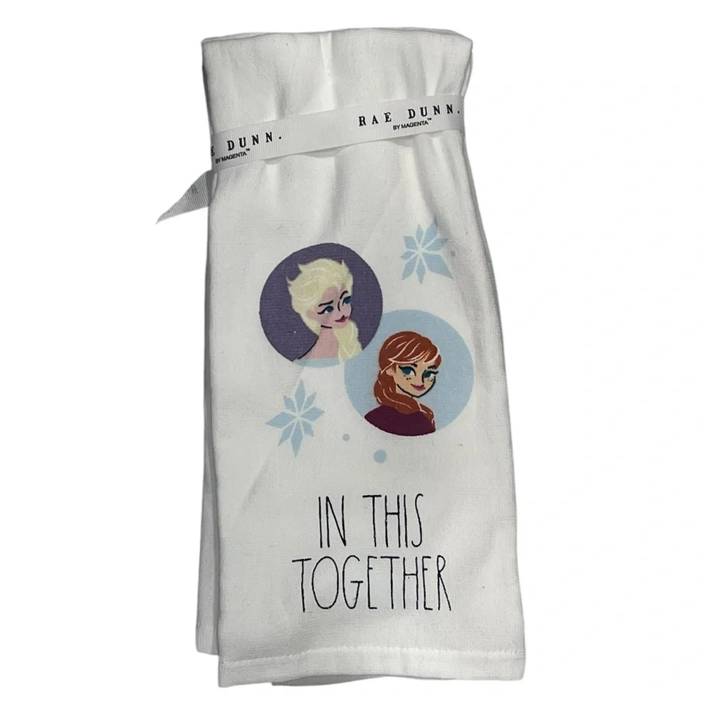 Rae Dunn Disney Frozen Holiday Christmas Elsa Anna Kitchen Towels